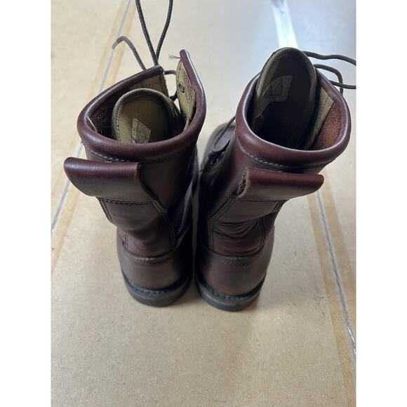 Combat Boots Mens Size 9 Brown Leather Lace Up Mid Calf Workwear Lined main image 5